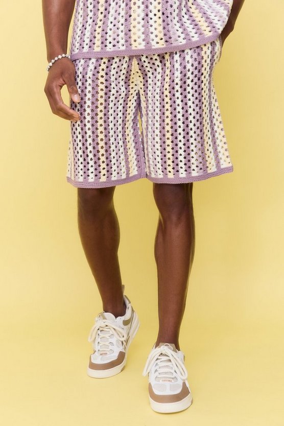 Lockere gestreifte Shorts