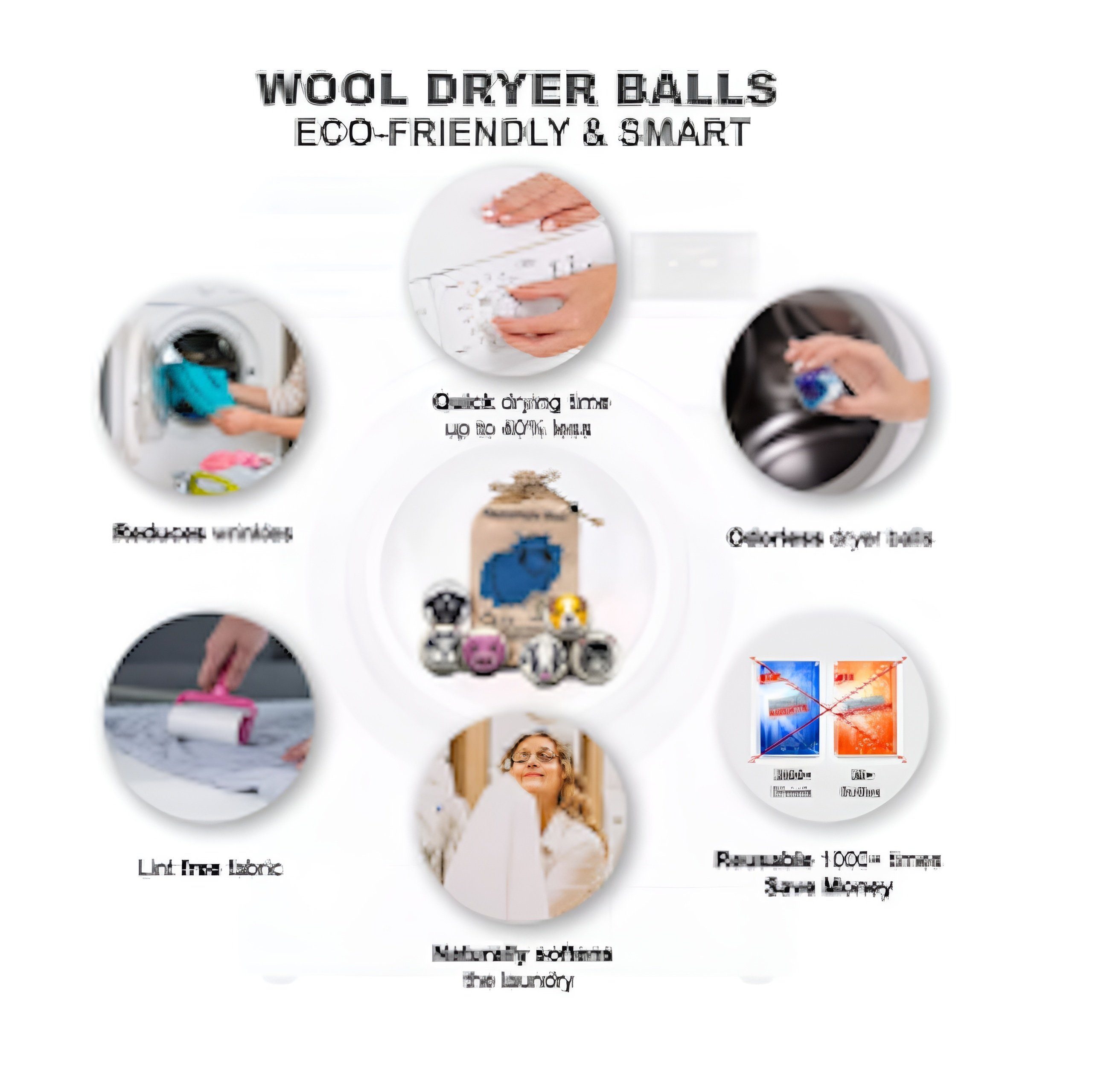 Trocknerball 6 XXL Wäschebälle Trocknerbälle Trocknerball Premium Schafwolle (Packung, 6-St., 6 Stück XXL Wasch-/Trocknerball aus Wolle), Wäschetrockner Bälle Schaf-Wolle Wasch-/Trocknerball aus Wolle