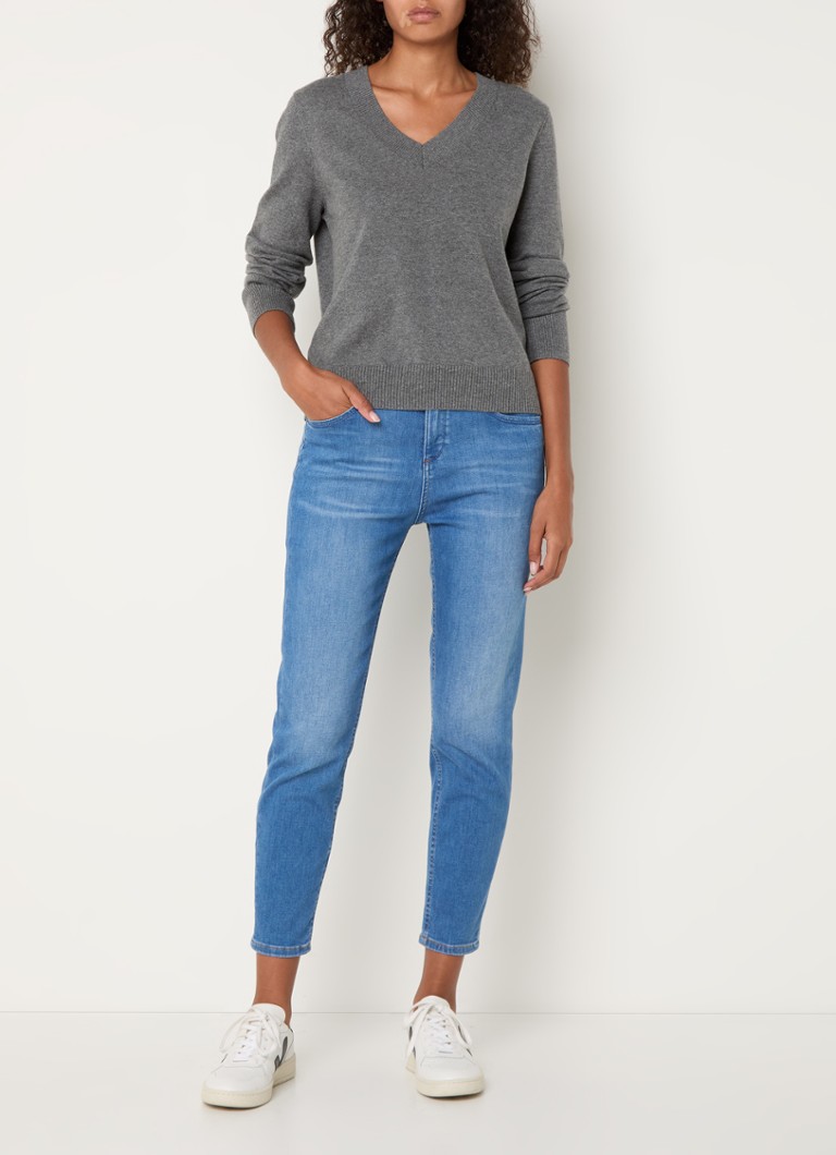 Marc O'Polo Denim Fine-knit wool blend pullover with V-neck