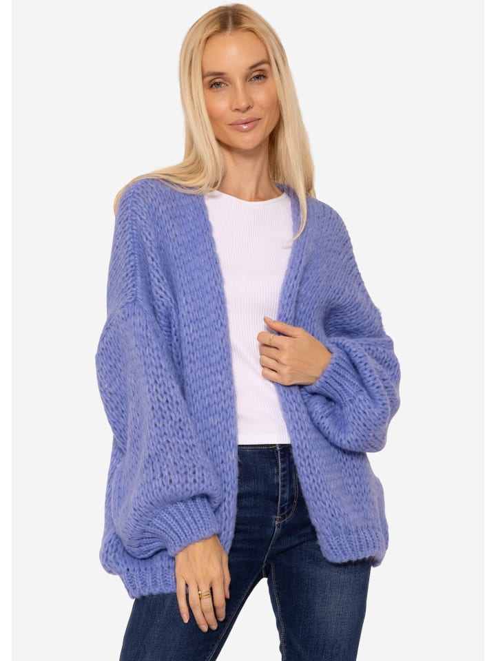 SASSYCLASSY Oversize Strick-Cardigan in Flieder günstig kaufen