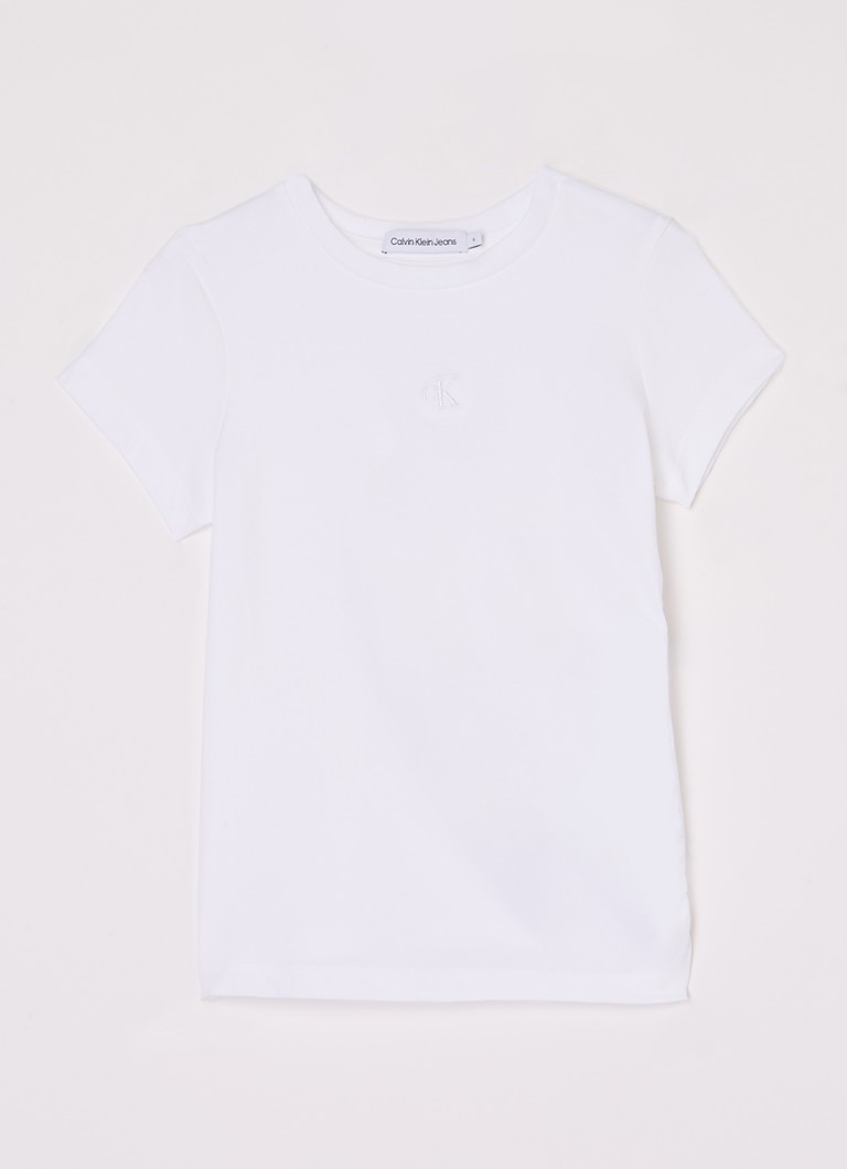 Tricou Calvin Klein cu logo brodat
