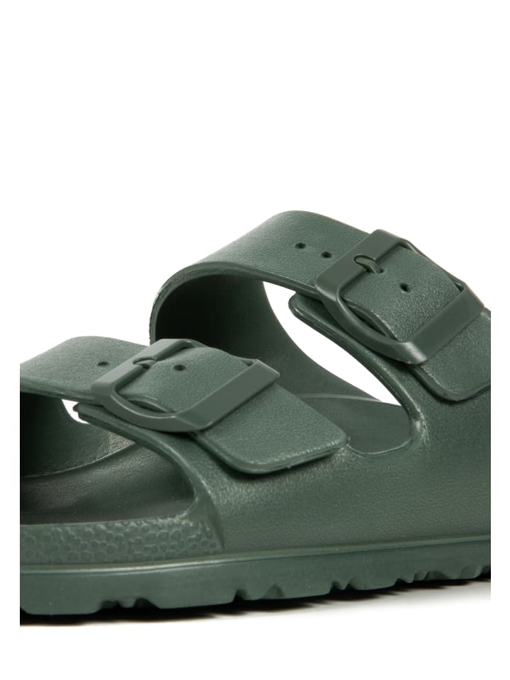 billowy Pantoletten  in khaki günstig kaufen