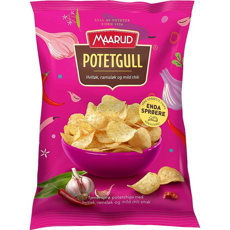 Maarud Potegull 200 g hvitløk, ramsløk & mild chili