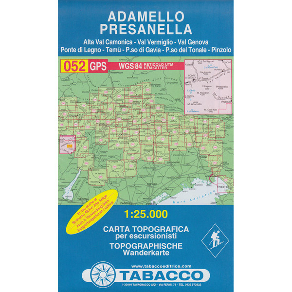 TABACCO 052 ADAMELLO-PRESANELLA - Wanderkarte