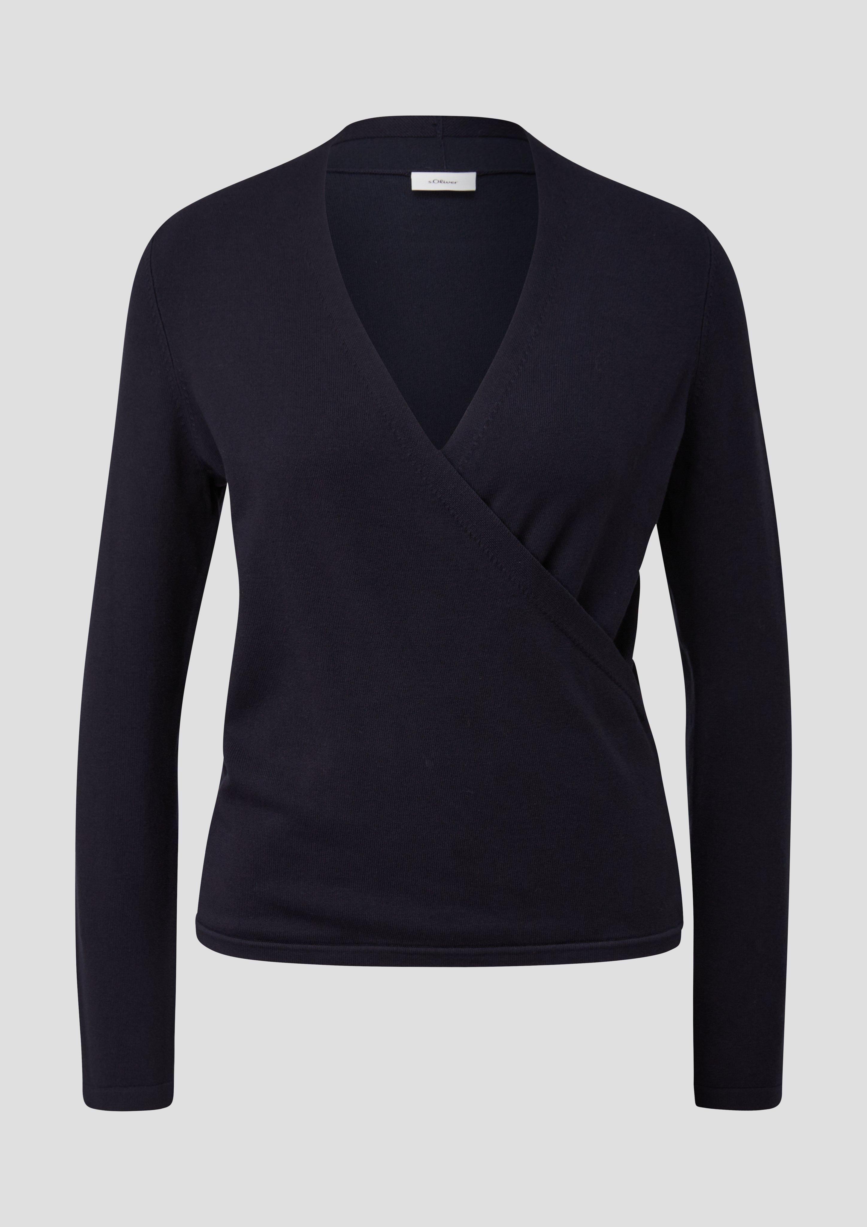 Strickpullover in Wickel-Optik  2141448-5959