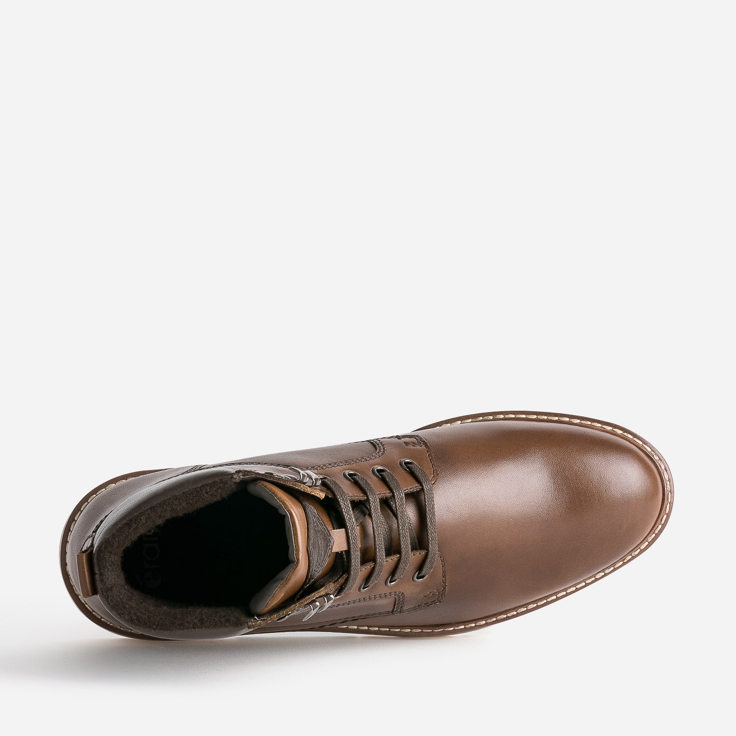 Boots à lacet marron en cuir