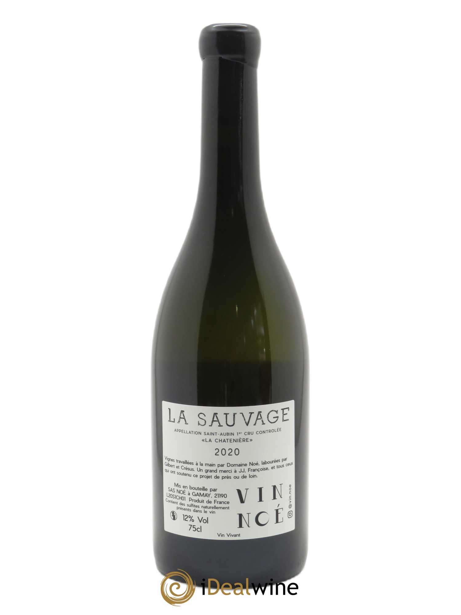Saint-Aubin 1er Cru La Chatenière La Sauvage Vin Noé  2020 - Lot de 1 Bouteille