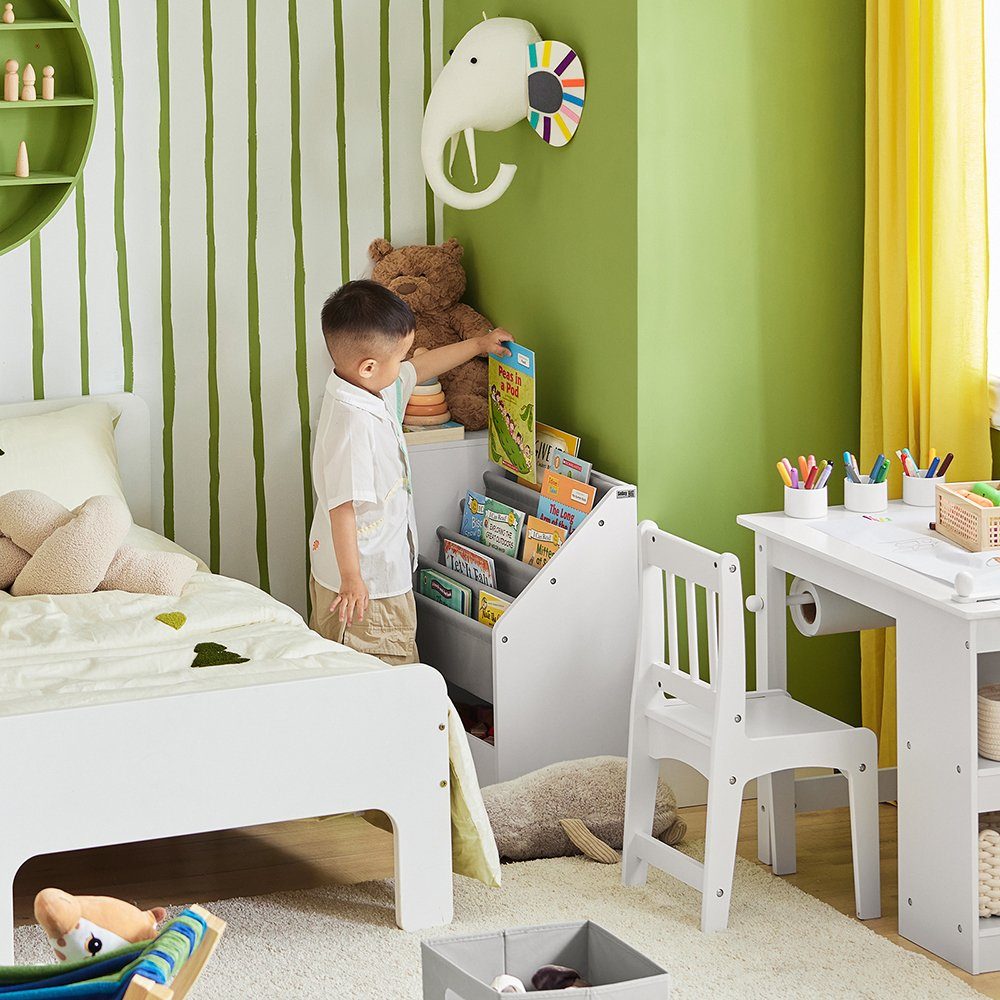 SoBuy Bücherregal KMB76, Kinderregal mit Boxen Aufbewahrungsregal Spielzeugregal Kinderzimmer