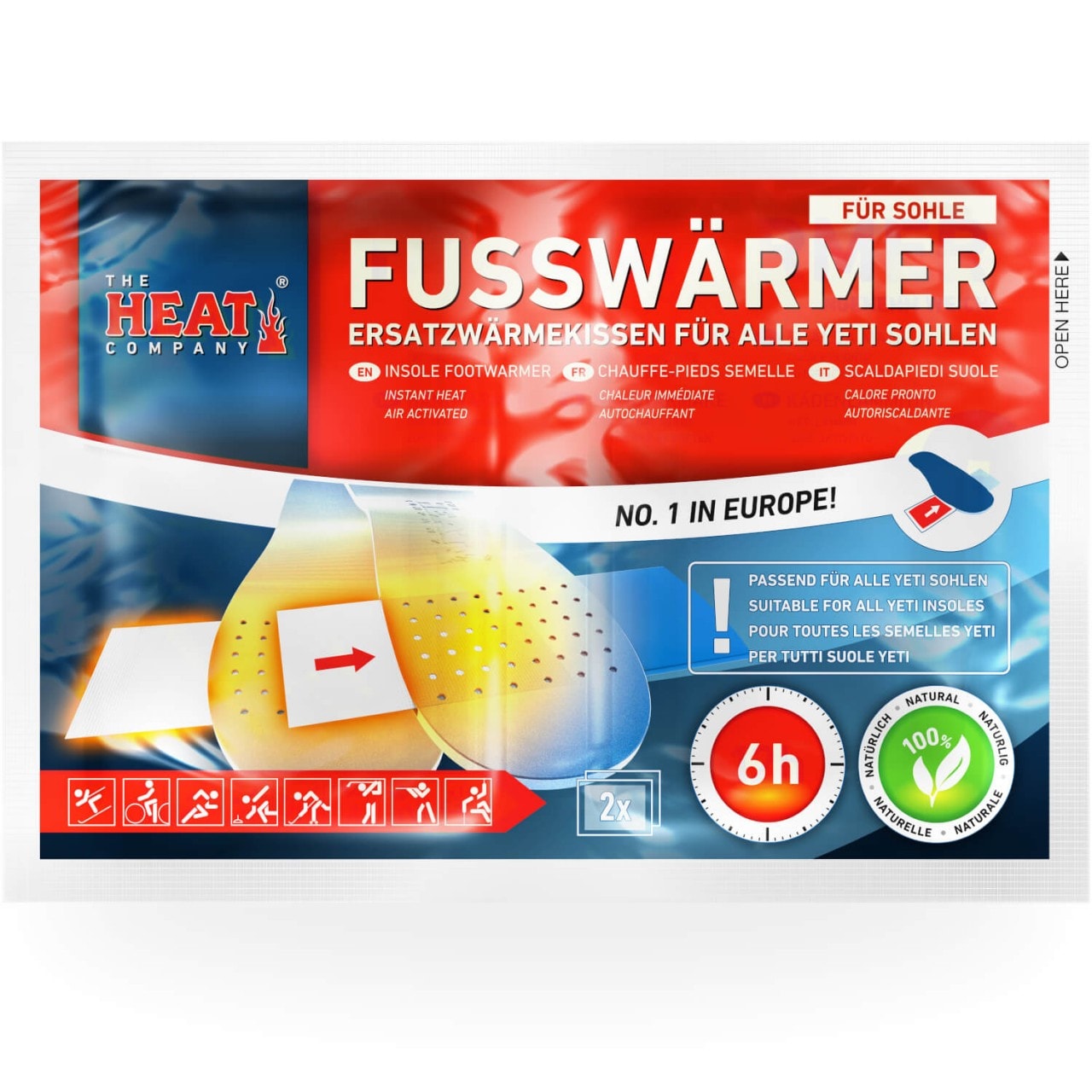 Fußwärmer f. Sohle 6 STUNDEN WÄRME