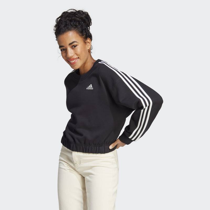 adidas Essentials 3-Streifen Crop Sweatshirt Sweatshirt Damen