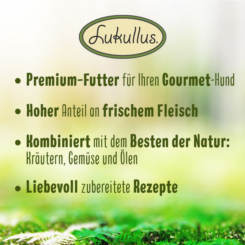 Lukullus Naturkost Adult Getreidefrei Frischebeutel