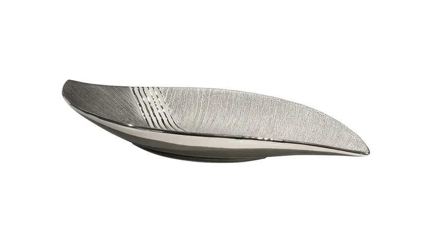 GILDE Deko-Schale Bridgetown S-Form Ø48,5cm grau, silber