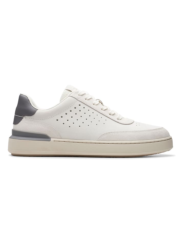Clarks Leder-Sneakers ''Courtlite Run'' in Weiß günstig kaufen
