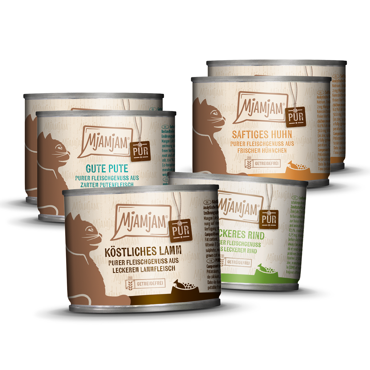 MjAMjAM Nassfutter MjAMjAM Pur Mixpaket 6x200g