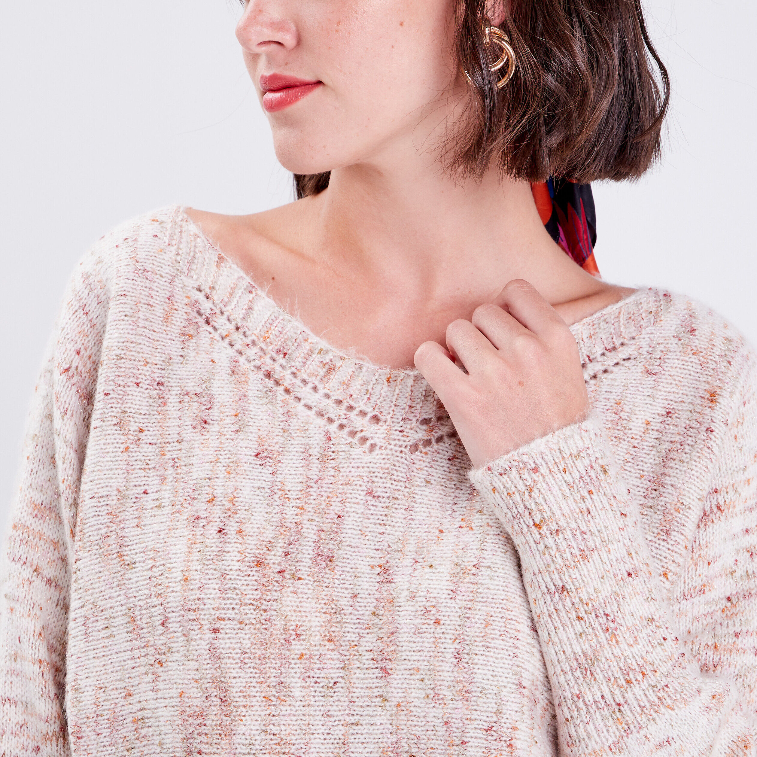 Pull manches papillons marron femme | Cache Cache