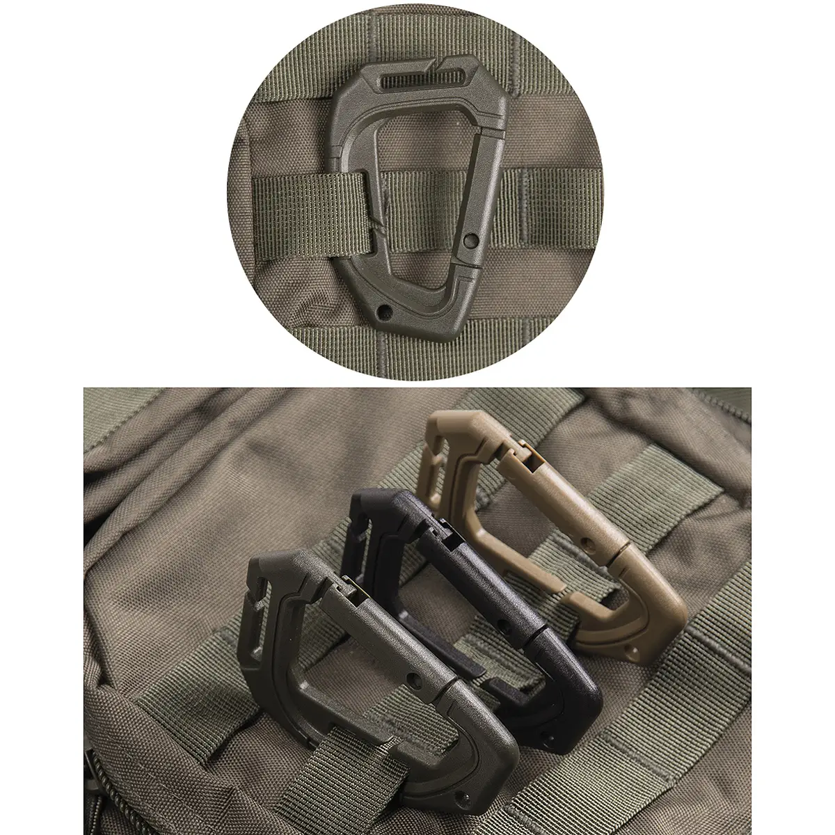 Tactical Karabiner Molle 2-er Pack versch. Farben