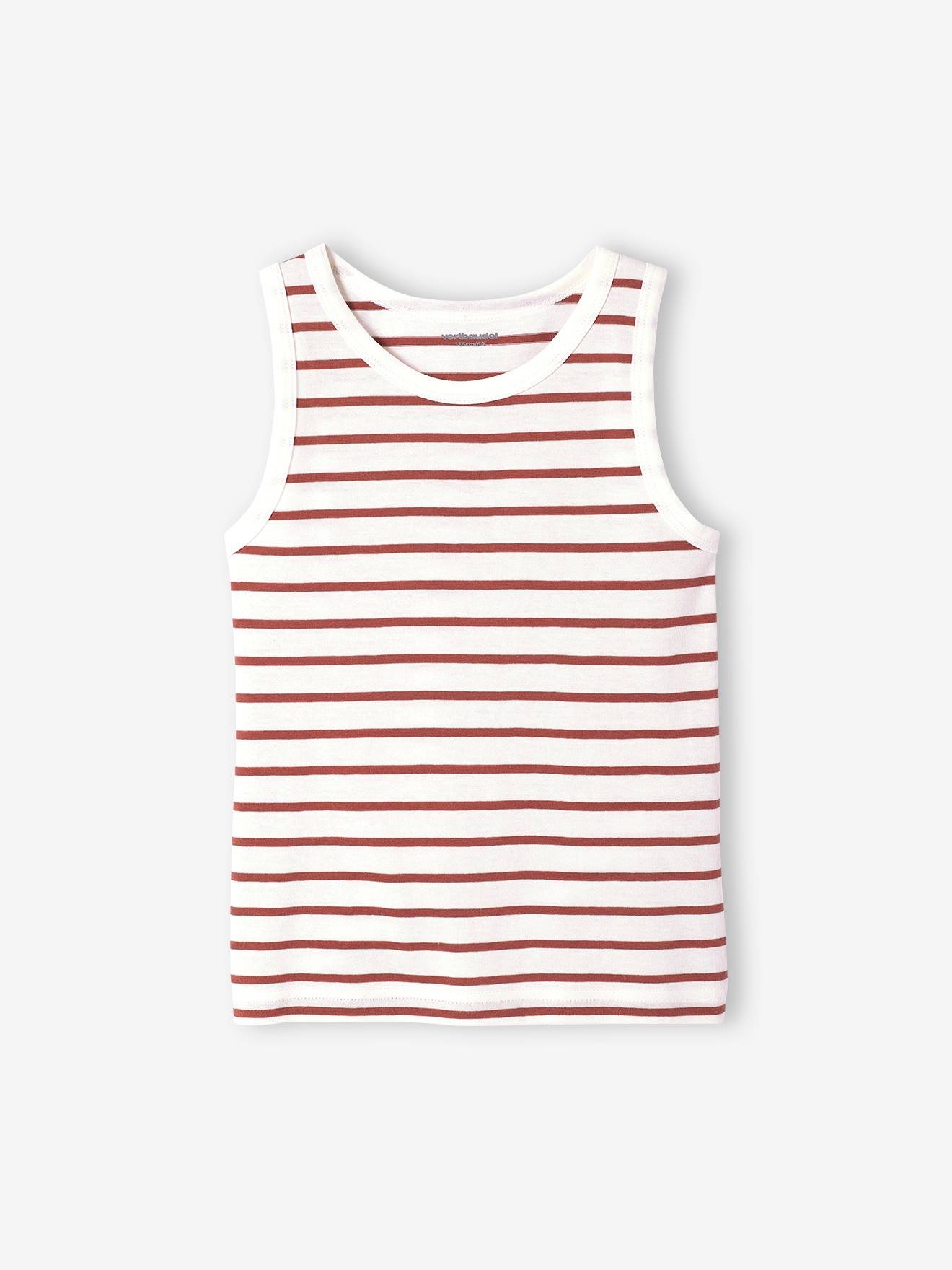 Lot de 2 débardeurs garçon thème palmier lot blanc