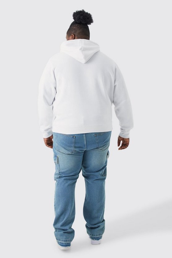 Plus kastiger Basic Hoodie