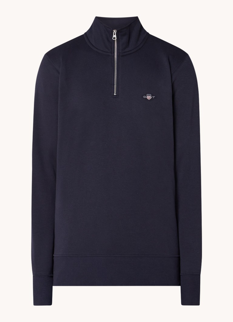 Gant sweater with half zip and logo embroidery