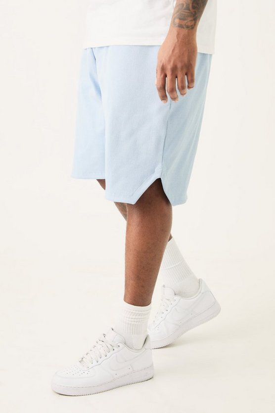 Plus gerippte Shorts