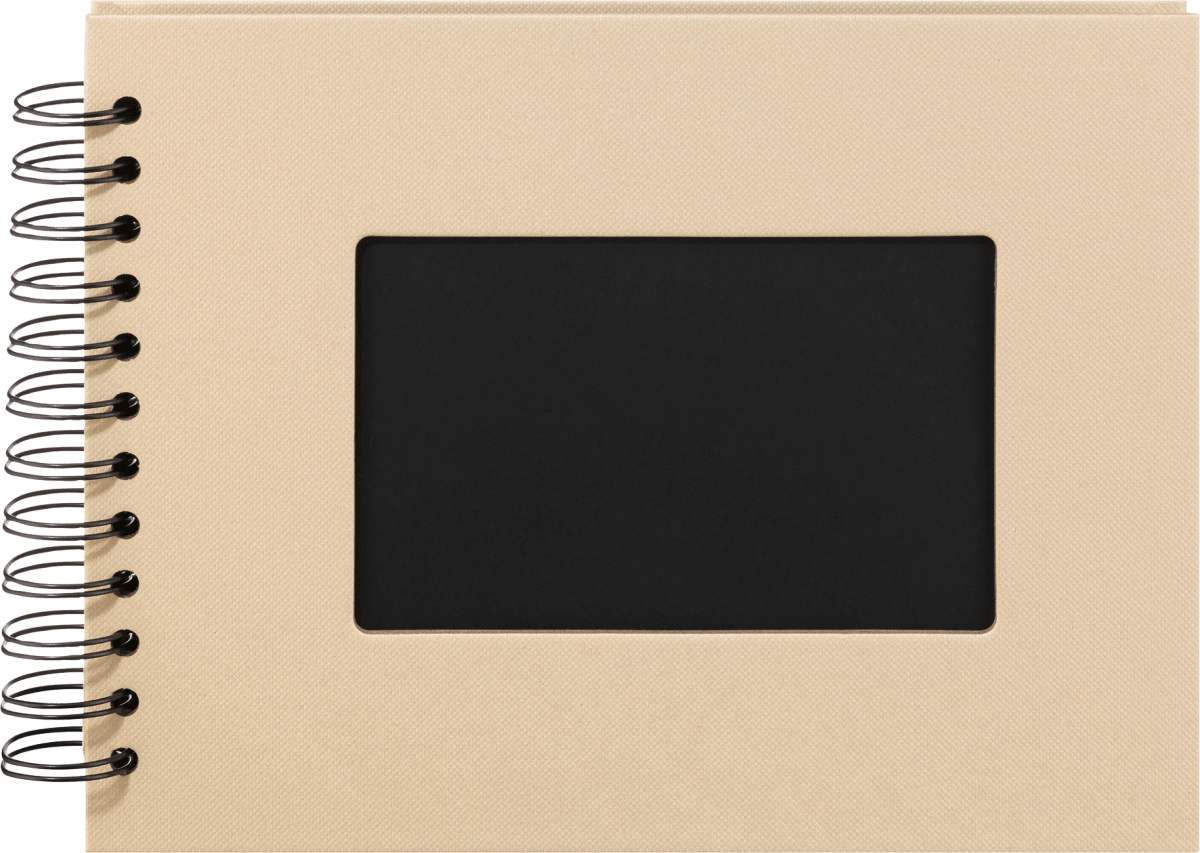 Fotoalbum Profi 23x18 cm, Beige mit schwarzen Innenseiten, 1 St