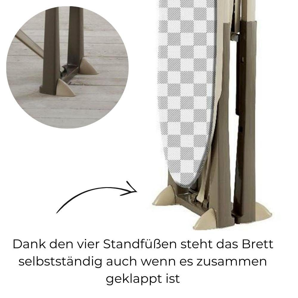 GarPet Bügelbrett XXL Bügelbrett mit Bügelablage 40 cm Breit Dampf Bügel verstellbar