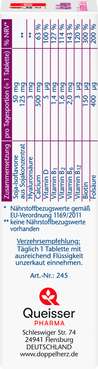 Aktiv-Meno Soja-Isoflavone + Calcium + Vitamin D3 Tabletten 30 St., 52,1 g