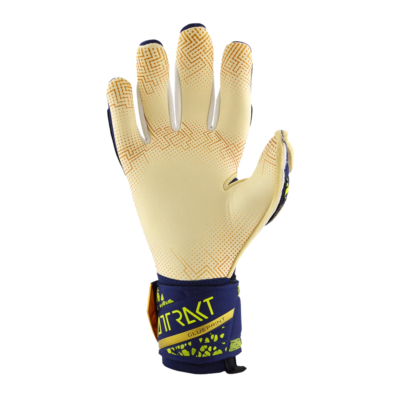 Reusch Attrakt Gold X GluePrint TW-Handschuhe Blau Gold F4410