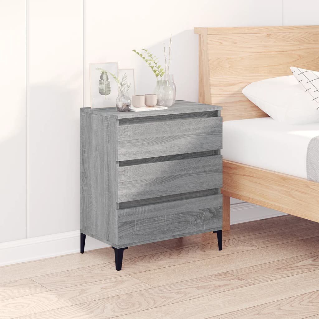 vidaXL Sideboard Sideboard Grau Sonoma 60x35x70 cm Holzwerkstoff (1 St)