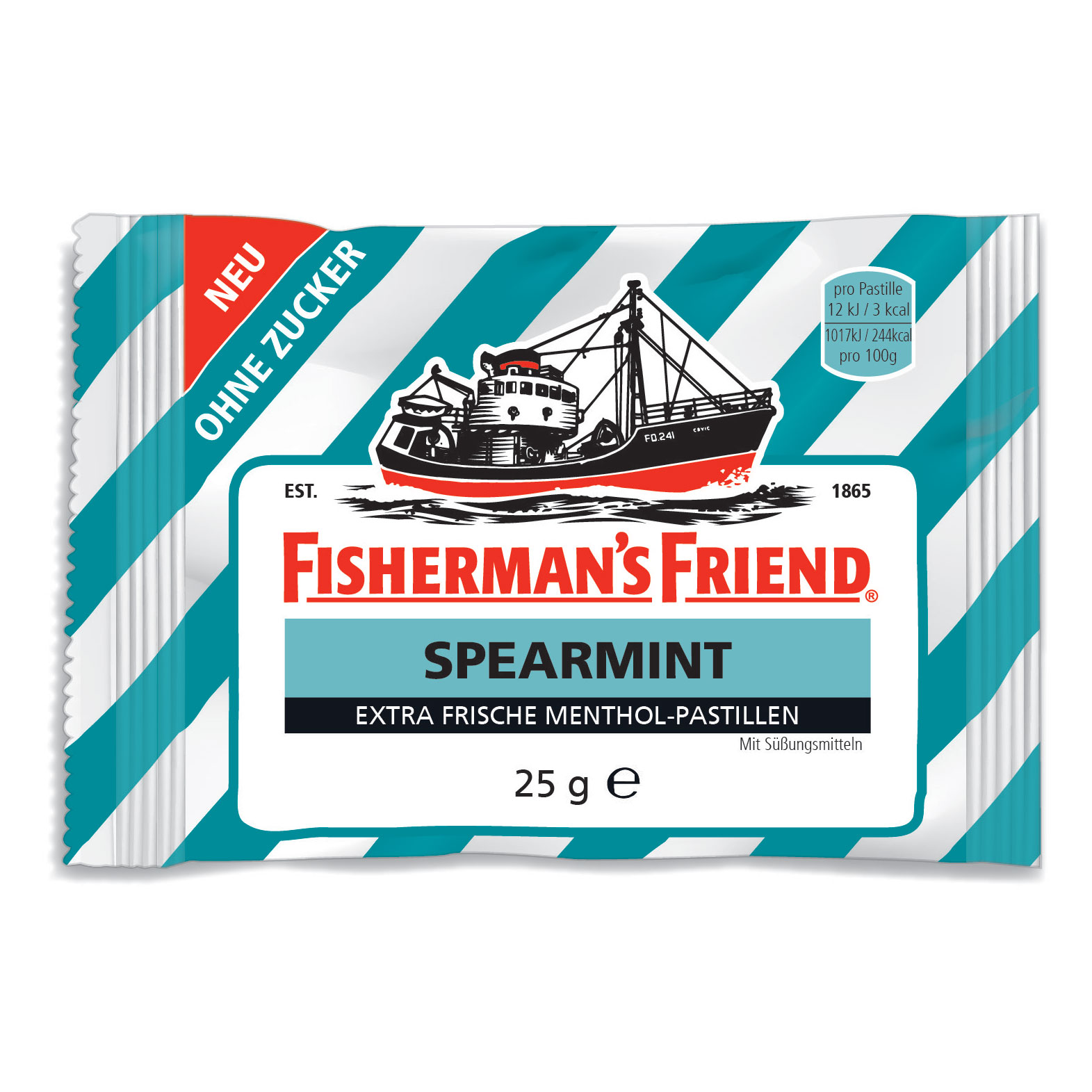Fisherman's Friend Spearmint ohne Zucker 3x25g