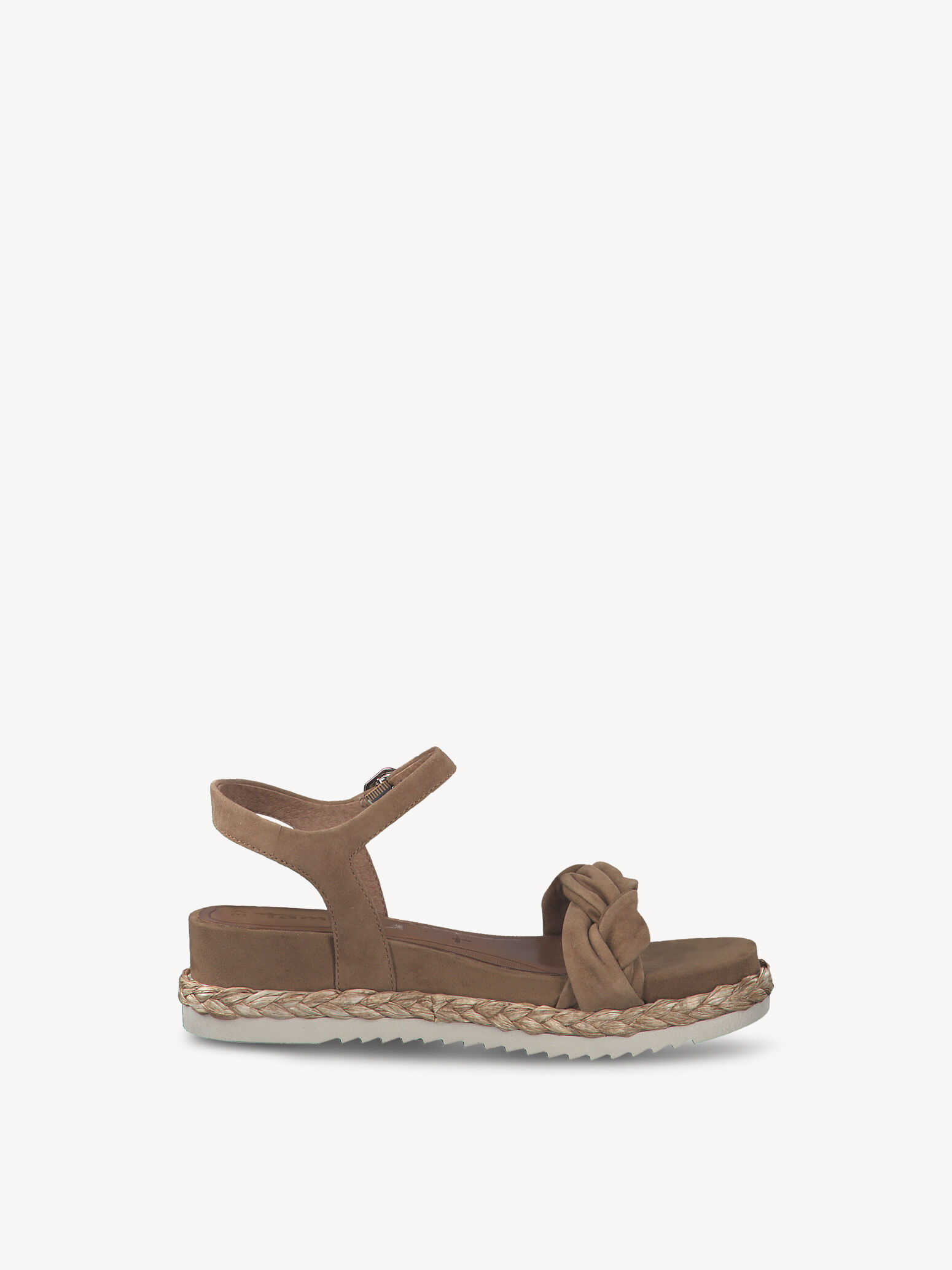 Sandale à talon en cuir - marron