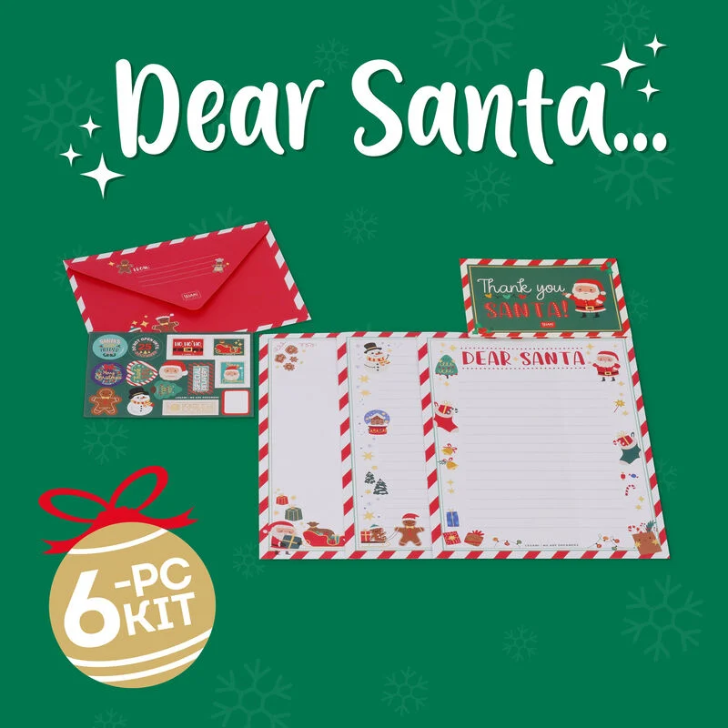Conjunto para escrever uma carta para o Papai Noel