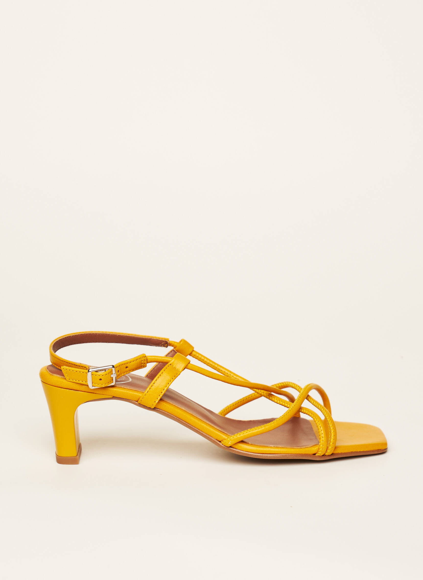 Sarenza Sandales Nu Pieds Femme couleur jaune