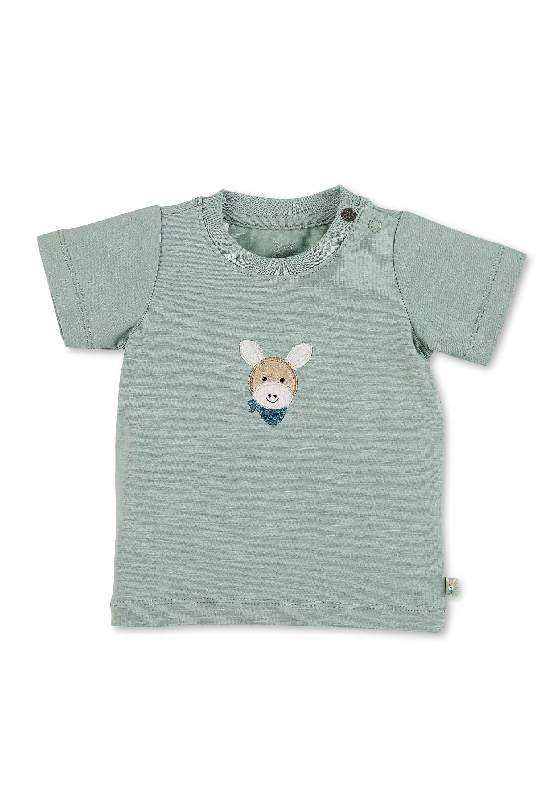 GOTS Kurzarm-Shirt mit Esel Emmi Applikation
