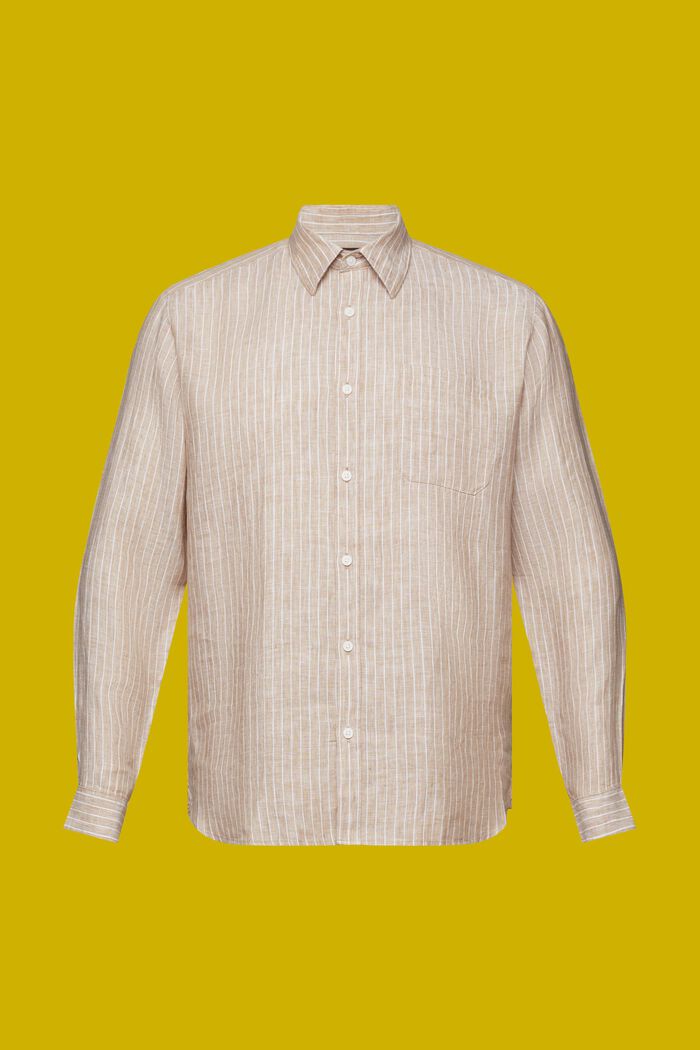 Gestreiftes Hemd, 100 % Leinen