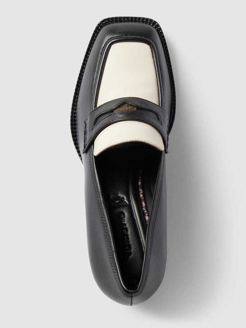 Pumps aus Leder in schwarz