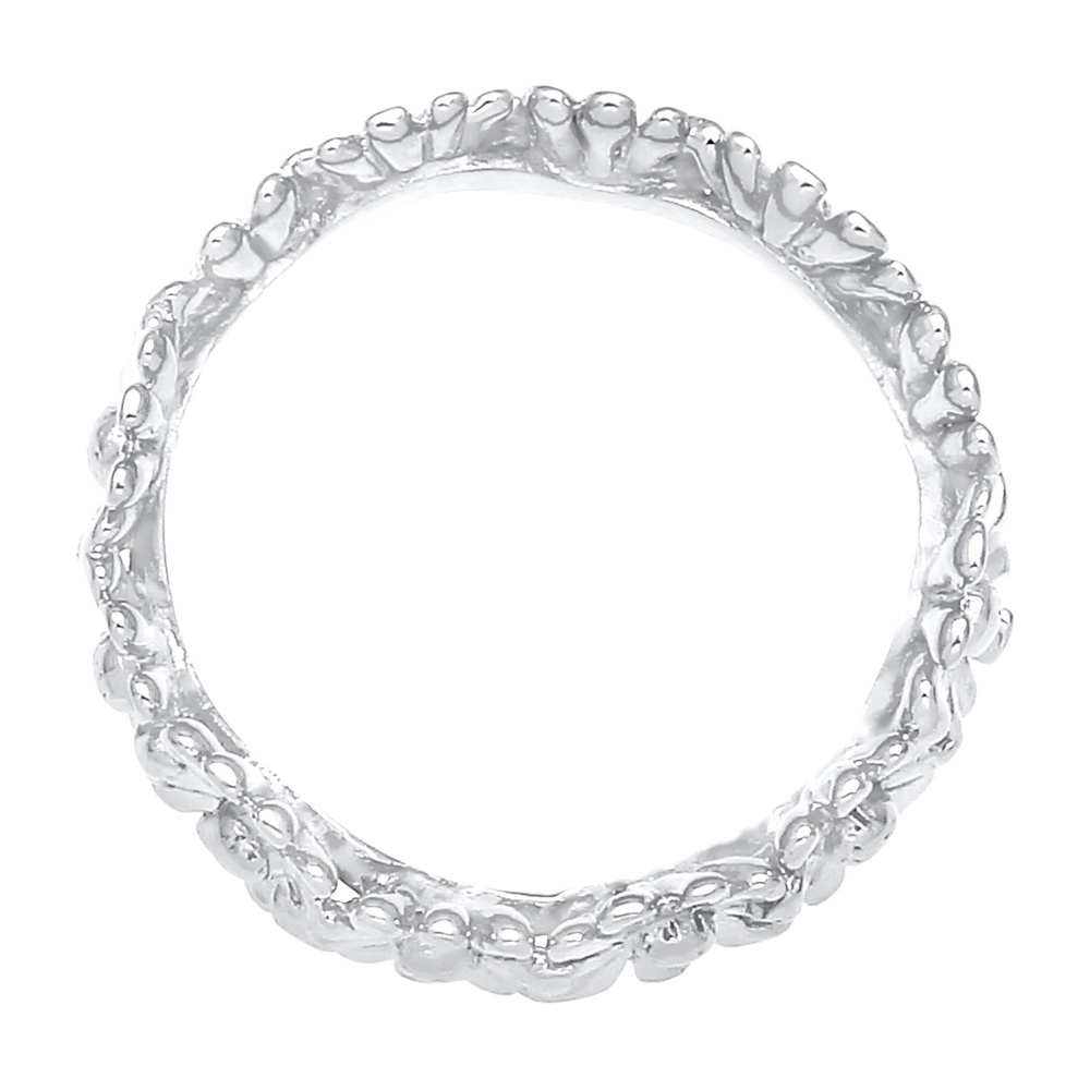 Elli Elli Bague Femmes Bande Fleur Boho Look Tendance en Argent Sterling 925 Bague
