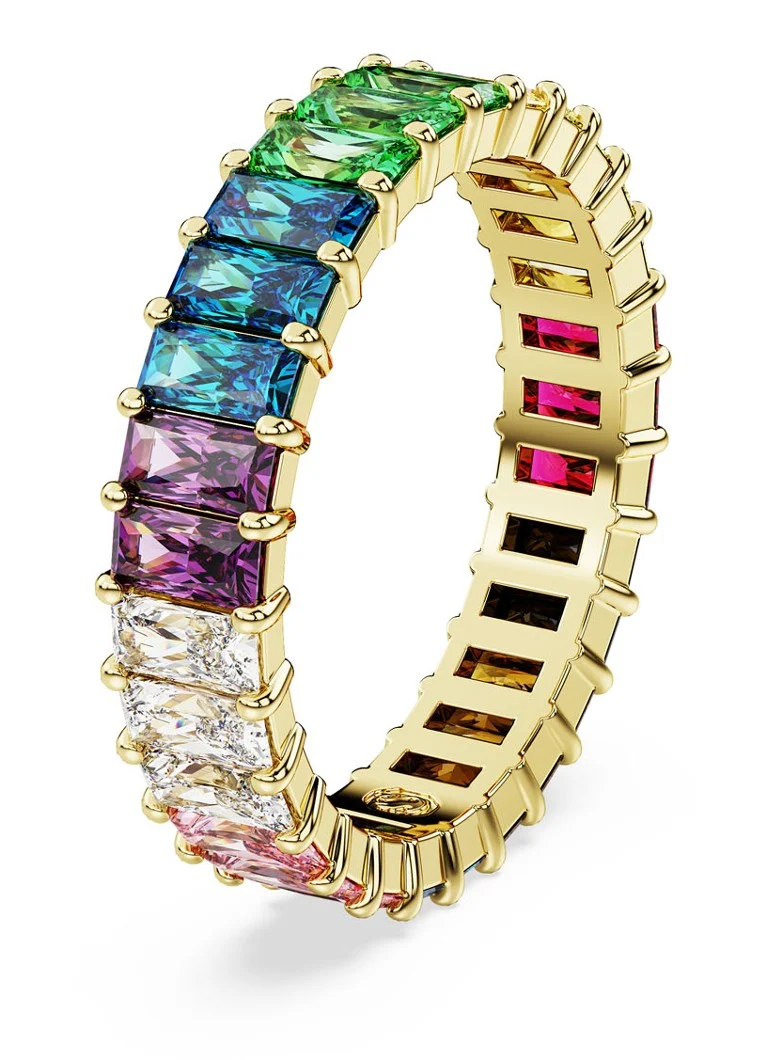 Anello Swarovski Matrix placcato oro 58