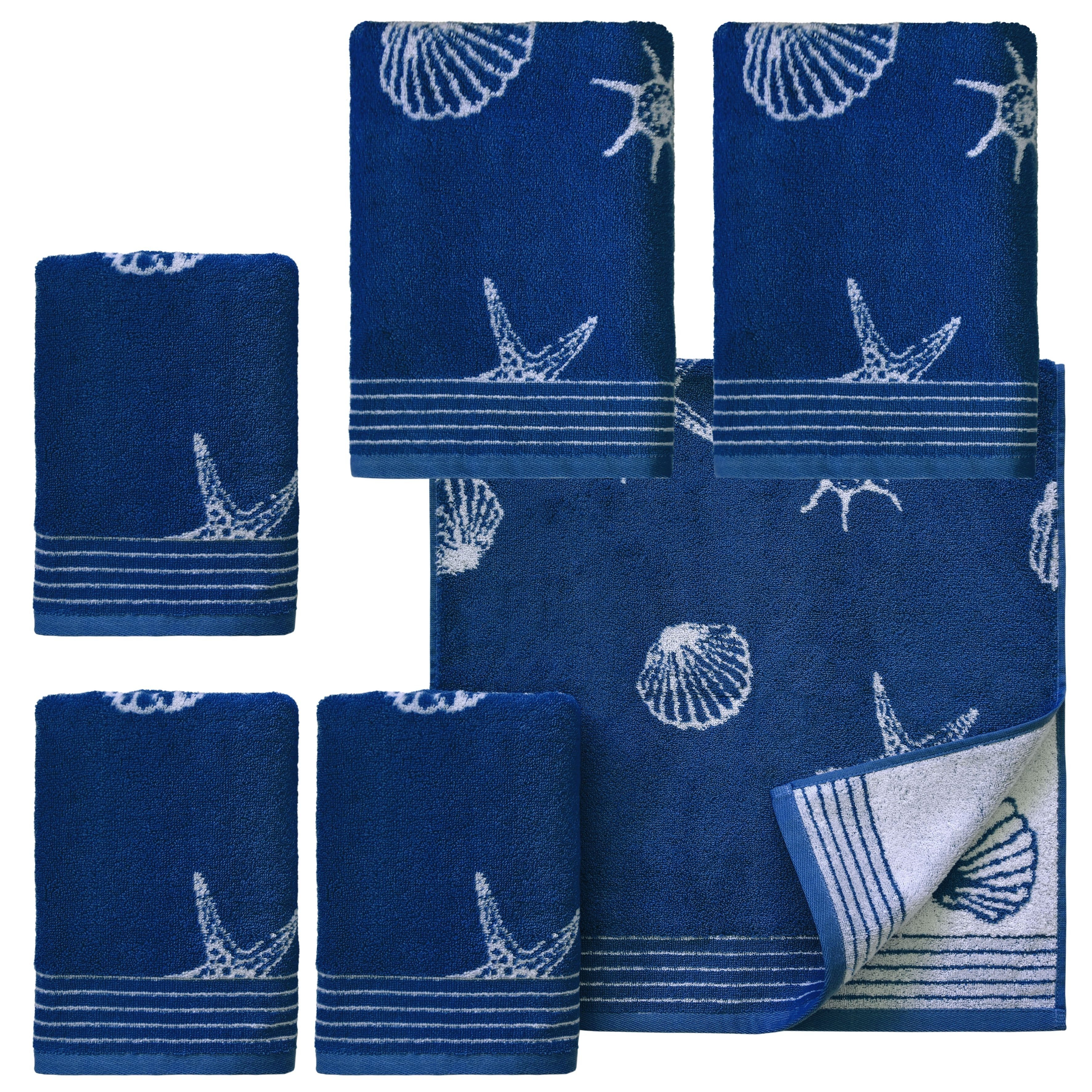 Dyckhoff Handtuch Set mit Muschelmuster, Walkfrottee, (Set, 6-tlg), mit Muschelmuster