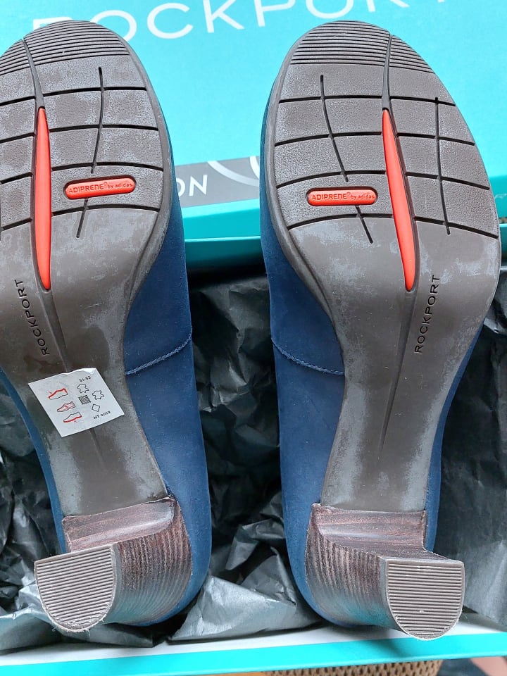 Rockport Leder-Pumps in Dunkelblau günstig kaufen 39