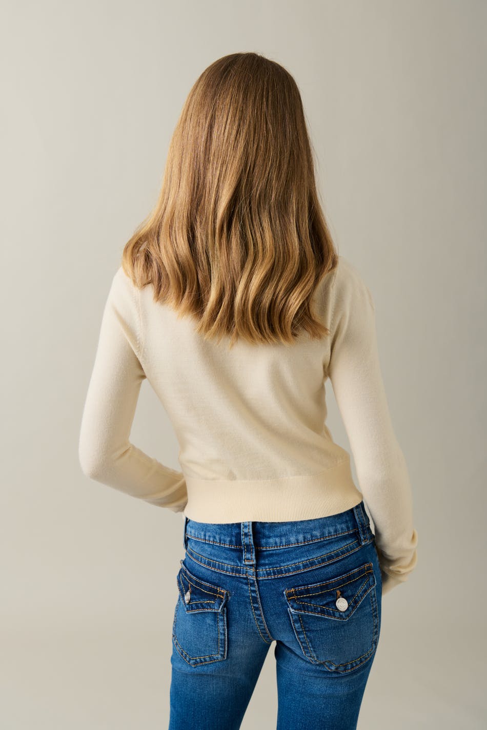 Y knitted tight cardigan