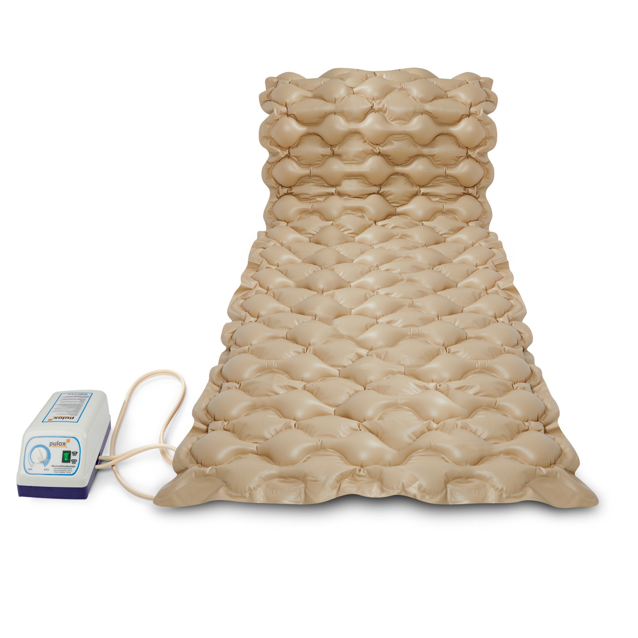 Matratzenauflage Antidekubitus / Wechseldruckmatratze - Auflagesystem mit Pumpe pulox