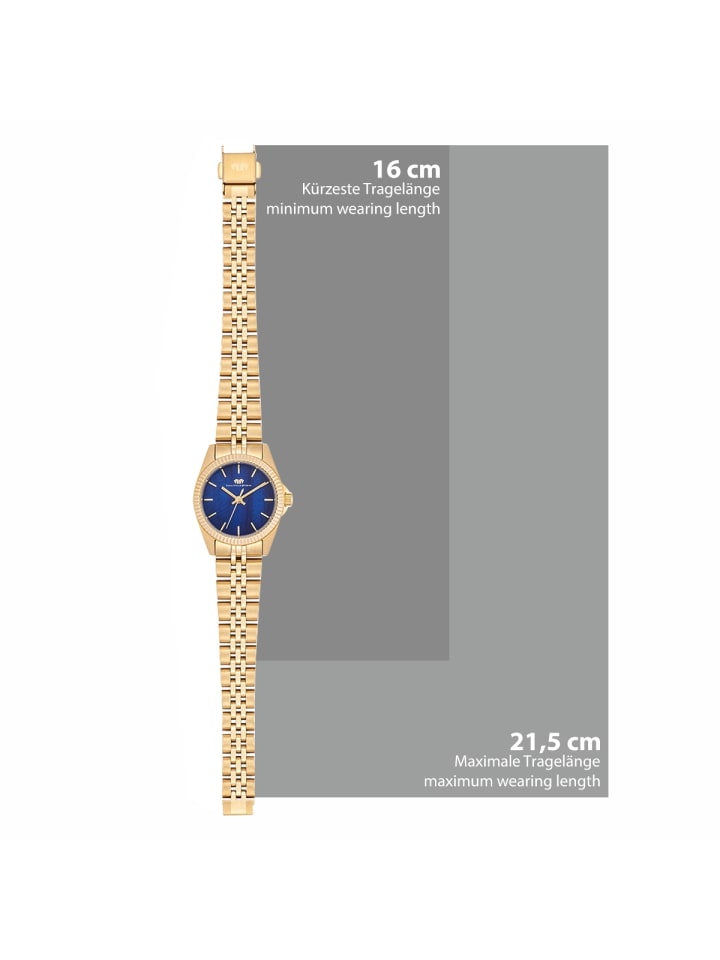 Rhodenwald & Söhne Damen Quarzuhr gelbgold Edelstahl gelbgold in gelbgold günstig kaufen 21 cm