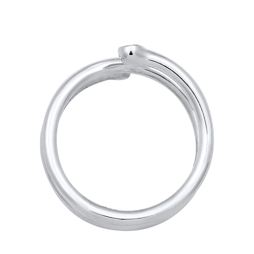 Elli Elli Bague Femme Géo avec Cristaux en Argent Sterling 925 Bague