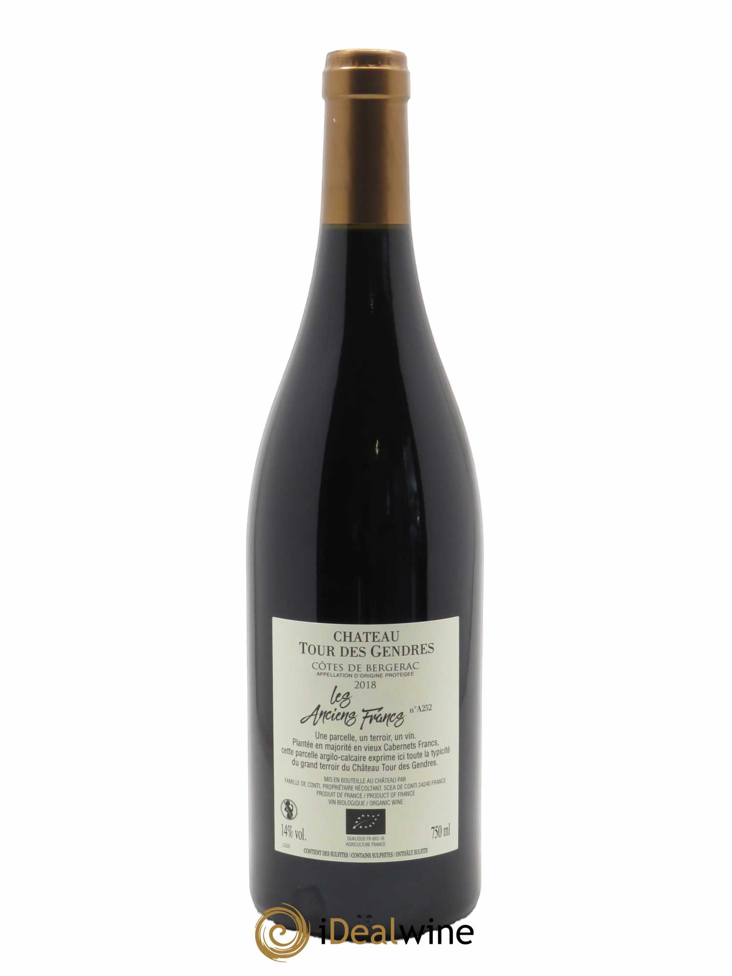 Bergerac Château Tour des Gendres Les Anciens Francs Famille de Conti  2018 - Lot de 1 Bouteille
