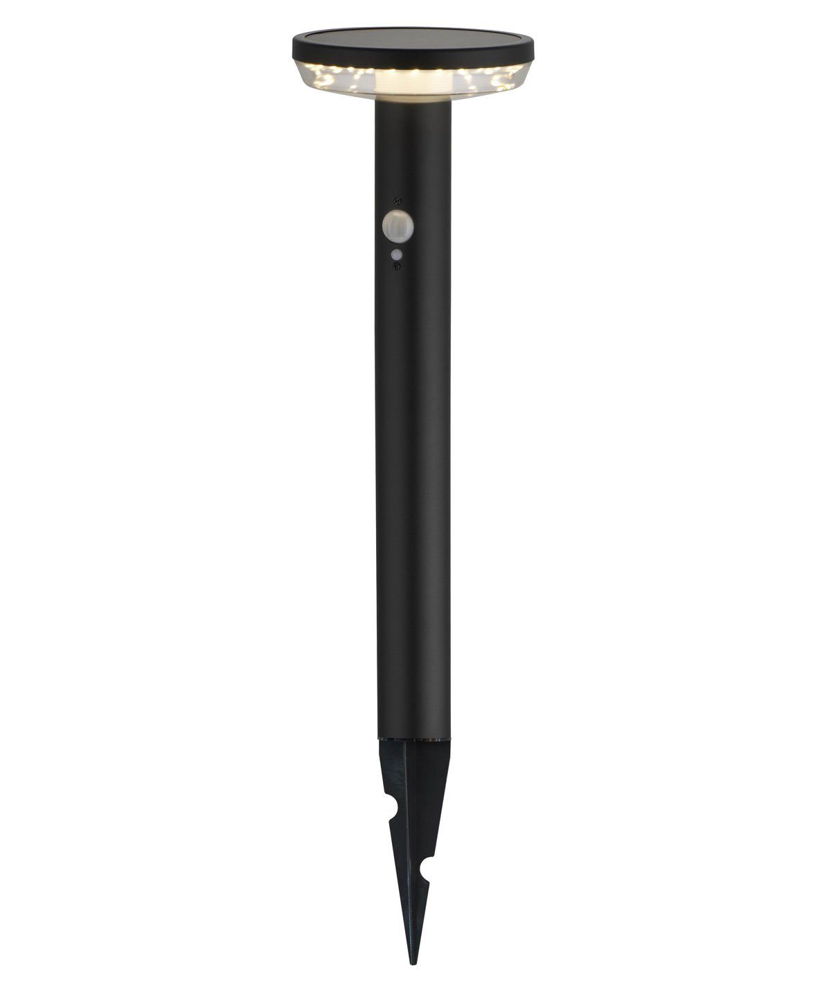 Kiom LED Außen-Stehlampe Solar Wegeleuchte Piran Spike 50 cm schwarz Sensor, Bewegungsmelder und Dauerlicht, LED, LED-Leuchtmittel fest verbaut, warmweiß