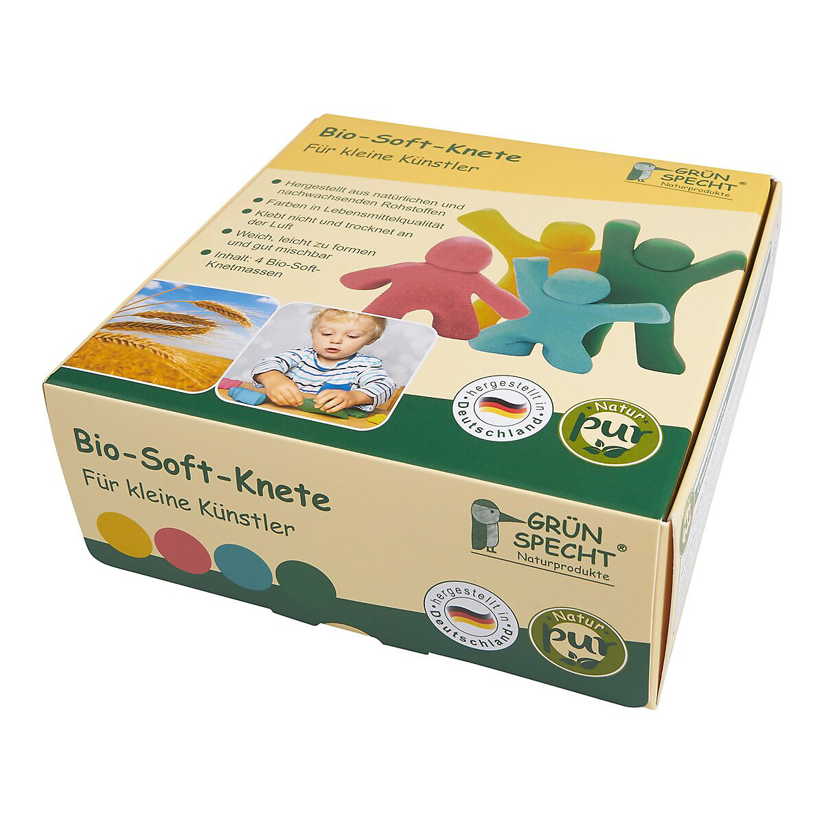 Bio-Soft-Knete 4 Farben