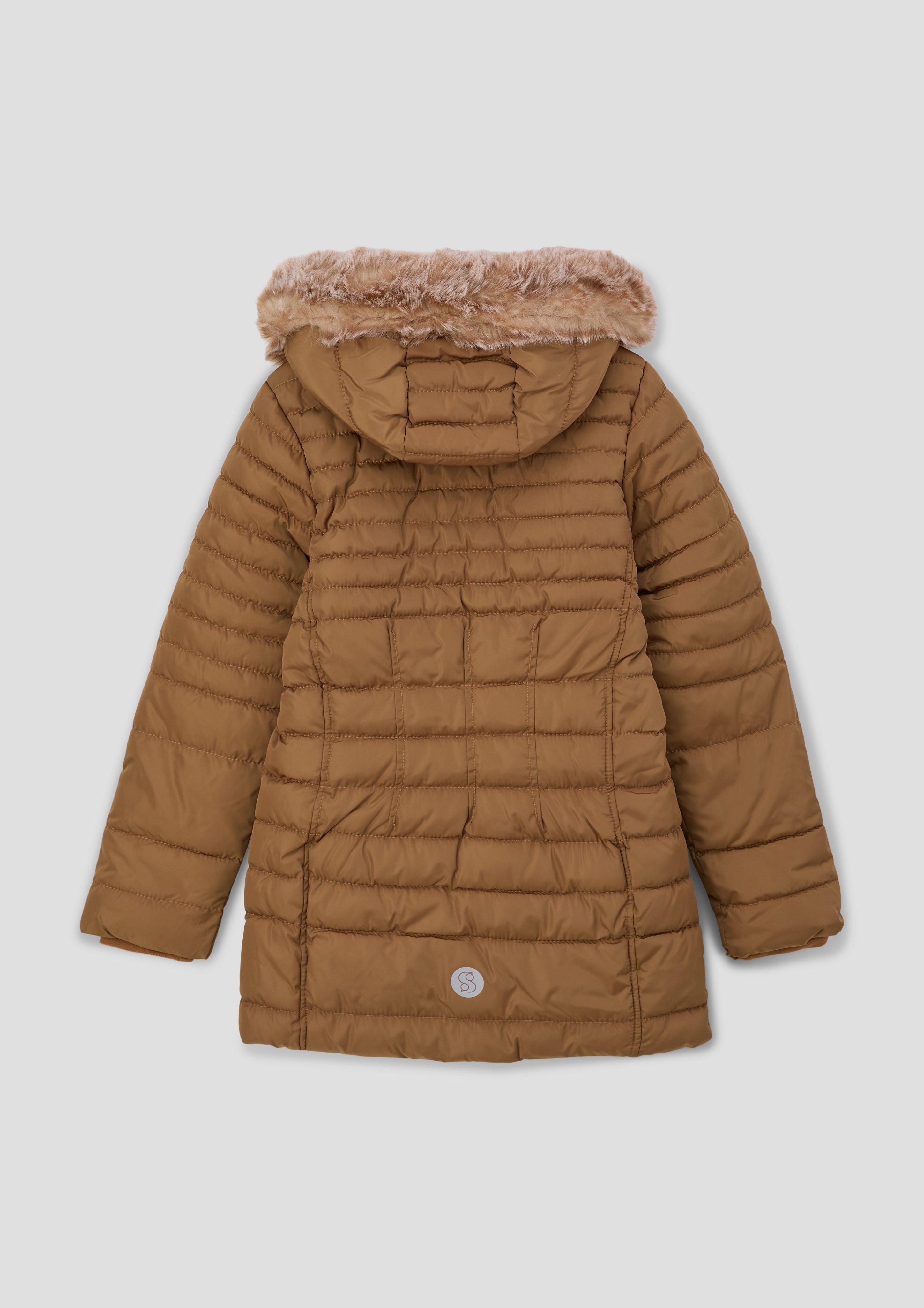 Steppjacke mit Kunstfellblende  2131681-8469