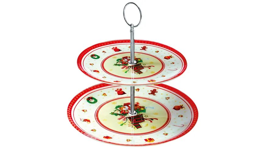 TRENDSHOP Weihnachtsteller Etagere