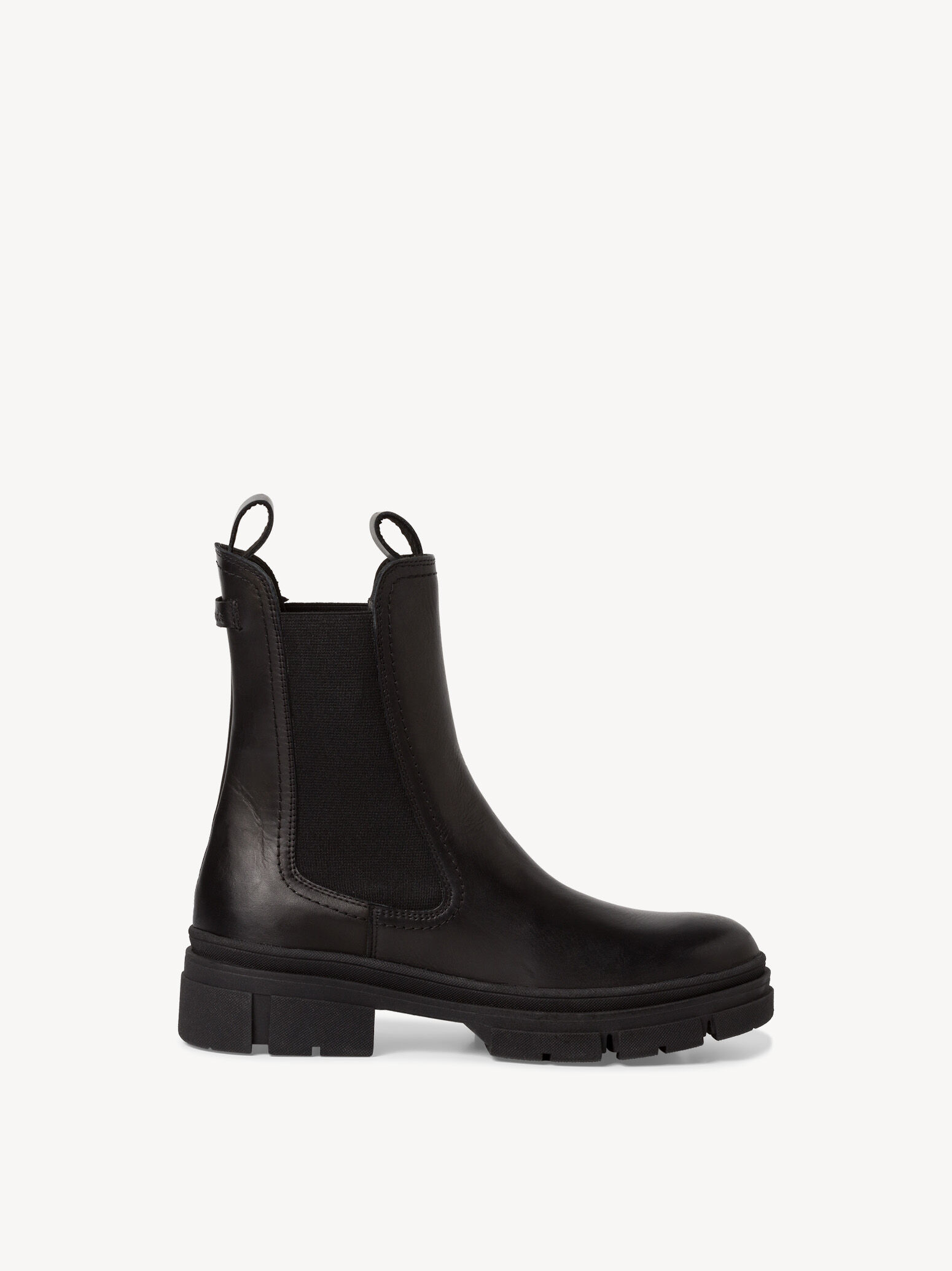 Bottine Chelsea en cuir - noir